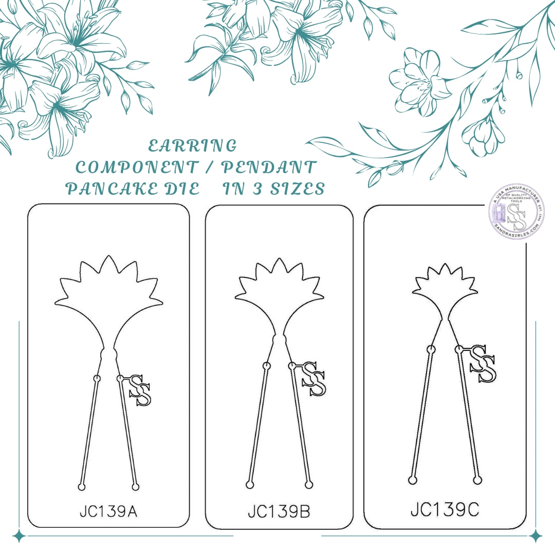 PANCAKE DIE JC139 EARRING COMPONENT / PENDANT